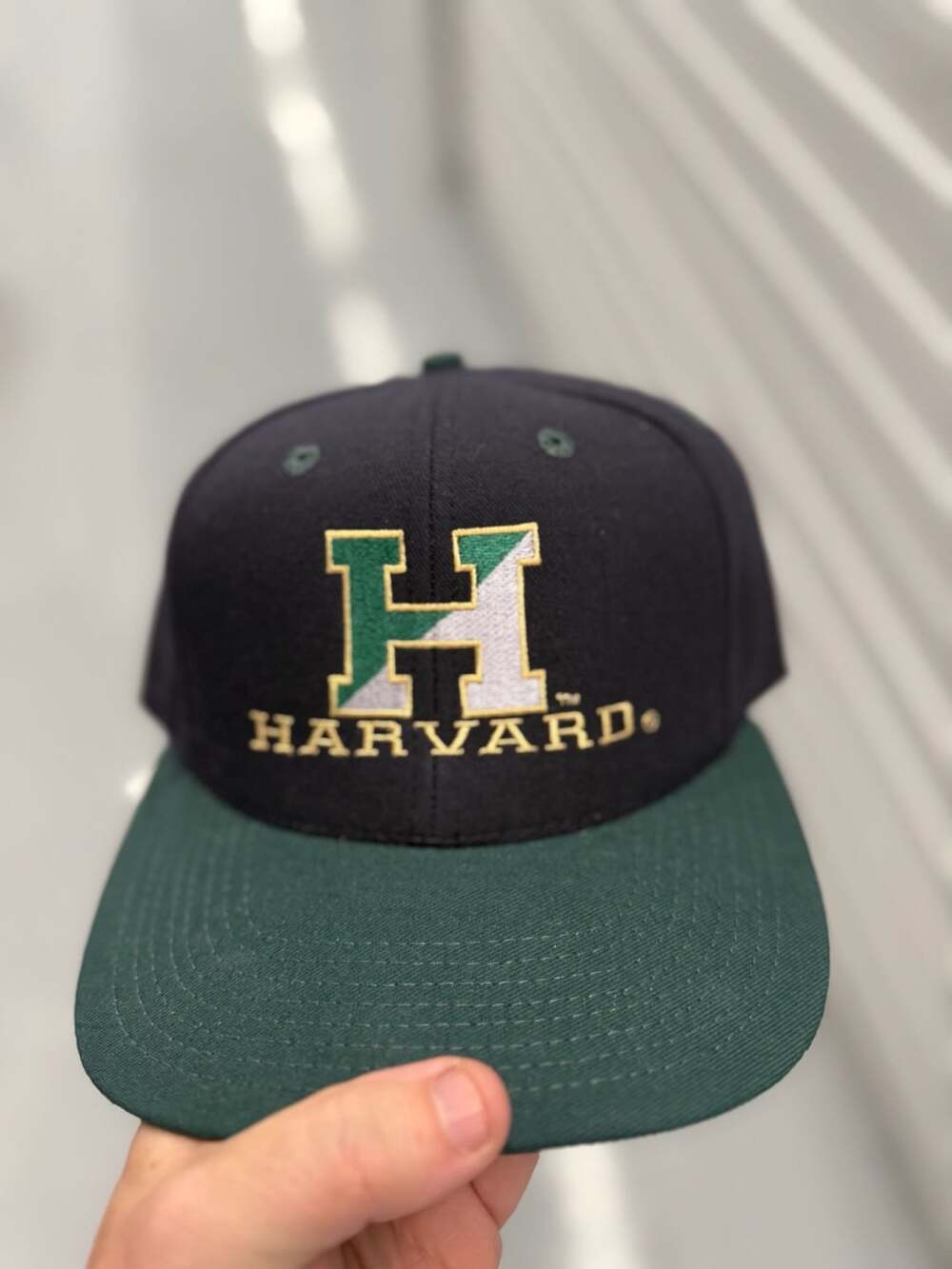 University Square Harvard Snapback Hat Navy Green One Size